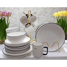 🔥✔️💐IRRESTIBLE SAVINGS 🤑SHOP NOW ON OFFEr🍒🥰CONCISE Ceramic Dinner set 24Pcs.A set of 24pcs consisting of 6 cups ,6 salad plates,6 bowls,6 dinner plates Ideal for both home and commercial use Eleg