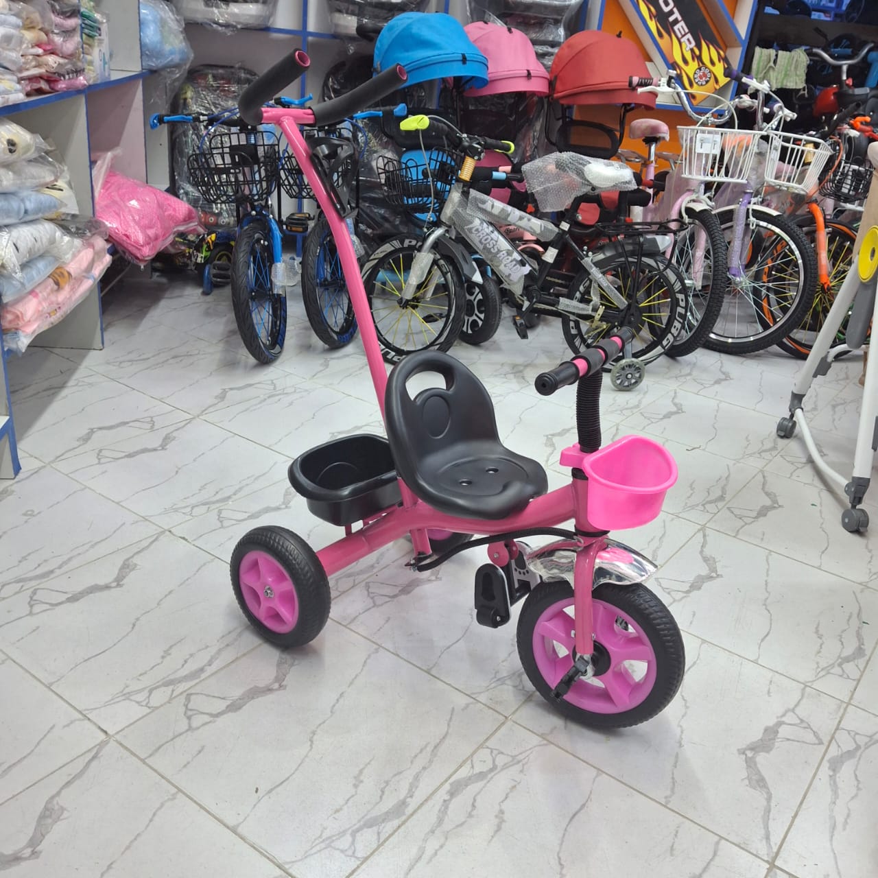 Z✨️✨️Zoom Around in Style and Safety: Colorful and Durable Kids' Tricycles!🌽✨️Tricycle with push handle Kids' Tricycles kids bike childrens tricycle Baby tricycle Kids Gift Colorful and Durable