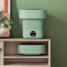 9LPortable Washing Machine,Mini Foldable Washer and Spin Dryer, Small Washer for Baby Clothes, Underwear or Small Items, Apartment, Dorm, Camping, RV Travel laundry (Green)