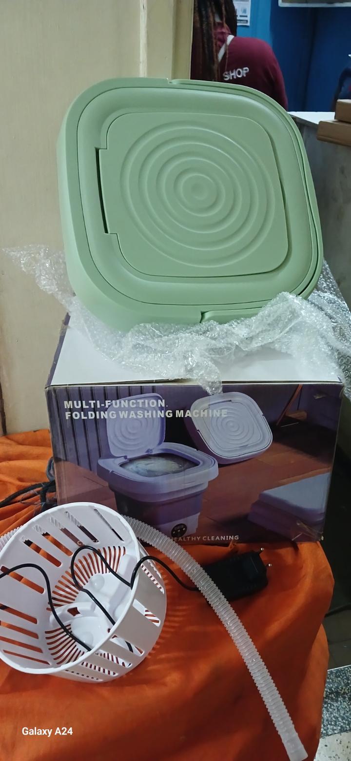 9LPortable Washing Machine,Mini Foldable Washer and Spin Dryer, Small Washer for Baby Clothes, Underwear or Small Items, Apartment, Dorm, Camping, RV Travel laundry (Green)