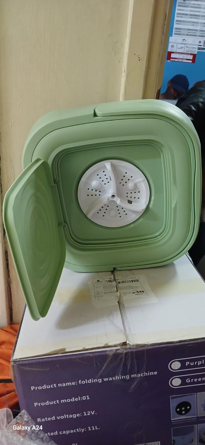 9LPortable Washing Machine,Mini Foldable Washer and Spin Dryer, Small Washer for Baby Clothes, Underwear or Small Items, Apartment, Dorm, Camping, RV Travel laundry (Green)