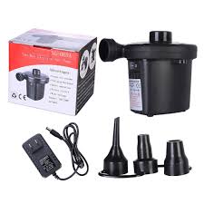 Electric Air Pump, Portable Quick-Fill Air Pump with 3 Nozzles Pumps for Camping, Inflatable Cushions, Air Mattress Beds, Boats, Swimming Ring