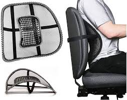 Mesh Ventilation Back Rest with Lumbar Support Mesh Cushion Pad, Universal Back Lumbar Support Chairs for Office Chair,
