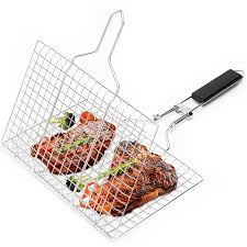 1 Pc Stainless Steel Grilled Fish Net Bbq Wire Mesh Barbecue Fish Sandwich Grill Barbecue Wire Mesh Outdoor Grill Steak Grill Charcoal Grills Stainless Steel Bbq Grill Clip-on