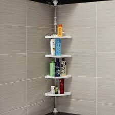 Multi Corner Shelf - No Tools 4 Tier Multi Use Corner Rack/ Shelf Holder Shelves Adjustable Storage Space Saver Organizer Bathroom, Toilet, Kitchen