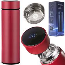 500ml Smart Thermos Water Bottle LED Digital Temperature Display  Stainless Steel Coffee Tea Thermal Mugs Intelligent Insulation Outdoor Car Creative Cups