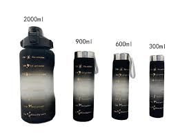 OFFER 4-in-1 Set Water Bottle Motivational Sports Leakproof Bottle  capacity 2000ML,900ML,600ML,300ML