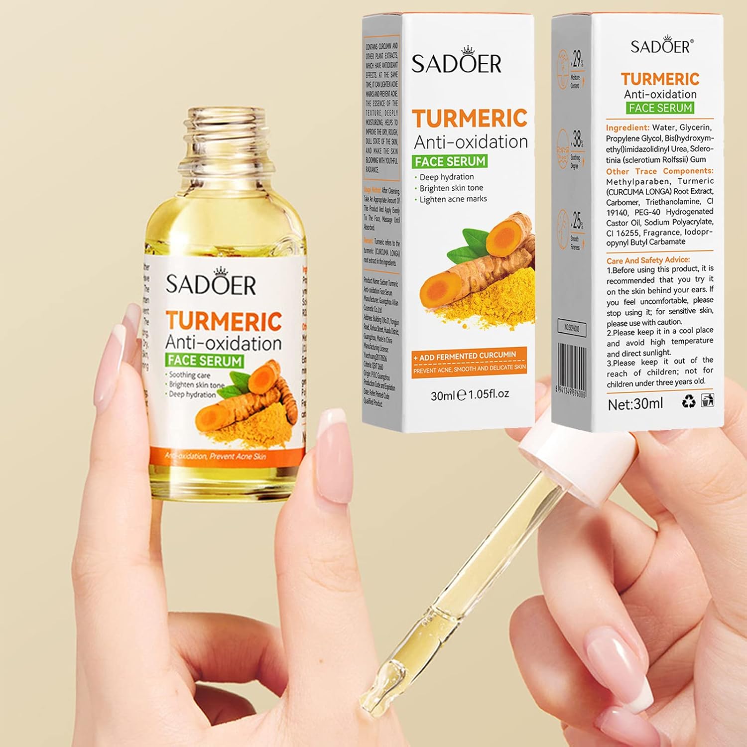 Turmeric Anti-oxidation Serum,Moisturizing Repair Face Serum,Dark Spot Correcting Glow Serum,Hydrating Antioxidant Skin Lightening Oil,Turmeric Dark Spot Corrector Serum,Dark Spot Remover