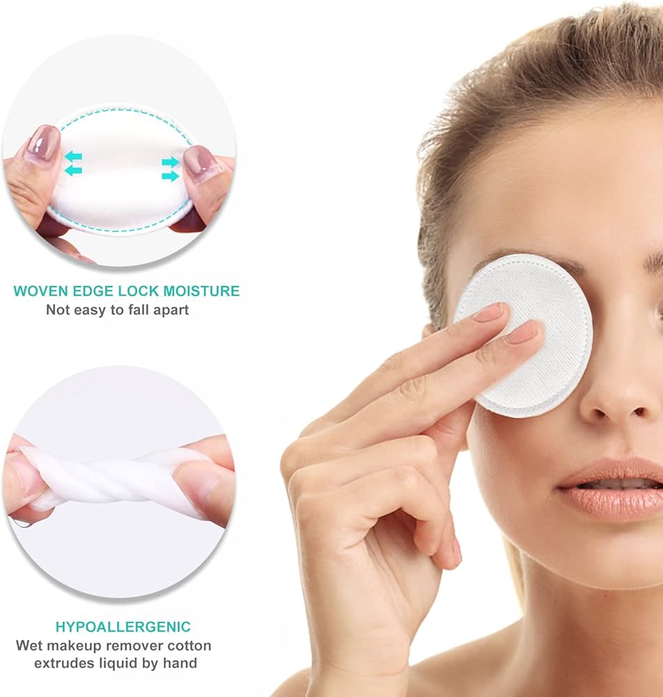 Premium Cotton Makeup Remover Pads