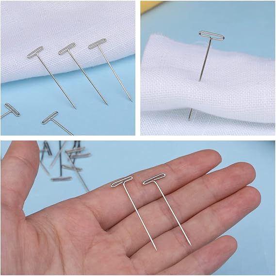 12Pcs Mixed Size Metal Wig T-Pins