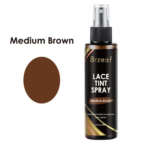 Brzeaf Medium Brown Lace Tint Spray For Wigs - 100ml