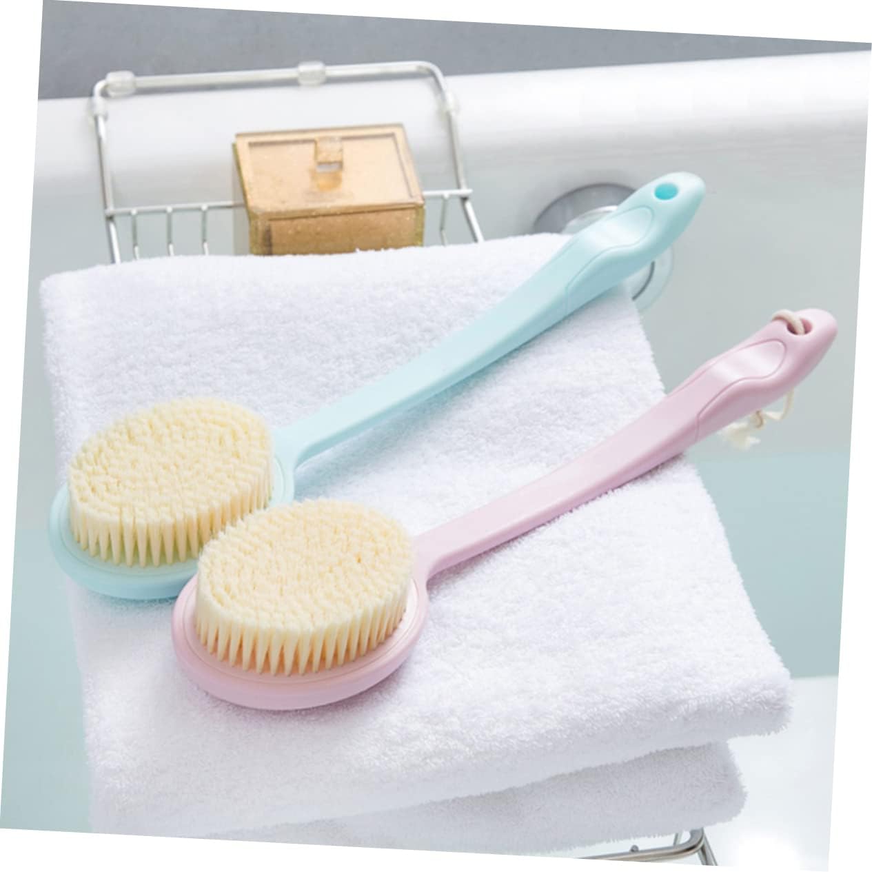 Soft bristle back scrubber/toddler faucet...Extension bath scrabber,shower bath body body brush...Back brush radiant skin after showe patriotic headband...women scrubbers long hand brush