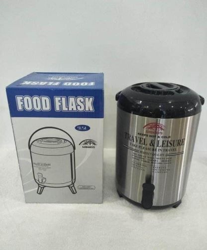 Insulated 9.5ltr Tea urn single tap,  Drink Dispenser Hot Water Dispenser Stainless Steel Beverage Dispenser Coffee Urns Hot and Cold Drink Dispenser with Pump Spigot for Party Tea, Milk, Water