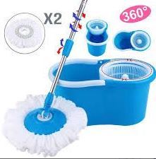 Effortless Cleaning, Dry Hands: 360° Spin Mop and Bucket with Microfiber Mop Head, Adjustable Handle, and Hands-Free Spin-Drying Mechanism for a Hygienic and Efficient Cleaning Experience.