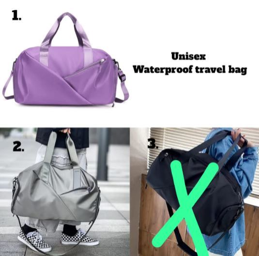GYM Bag Model: G036 Beautiful and spacious , Has shoe compartment,Waterproof ,Easy to clean.