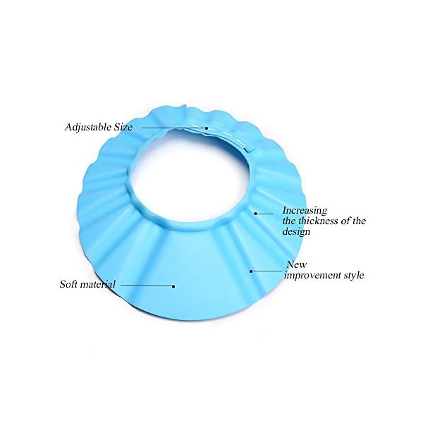 Baby Shower Soft Cap Children Ear Protection Shampoo Caps Wash Hat For Kids Adjustable Protect Head Cover Bathing Accessories