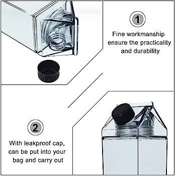 1L acrylic fridge bottle with tight duo lid