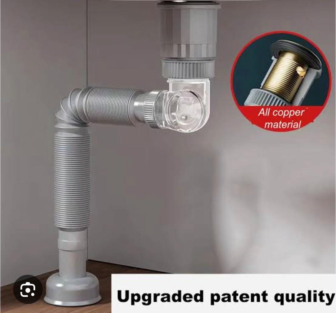 Space saving sink drain magic bend