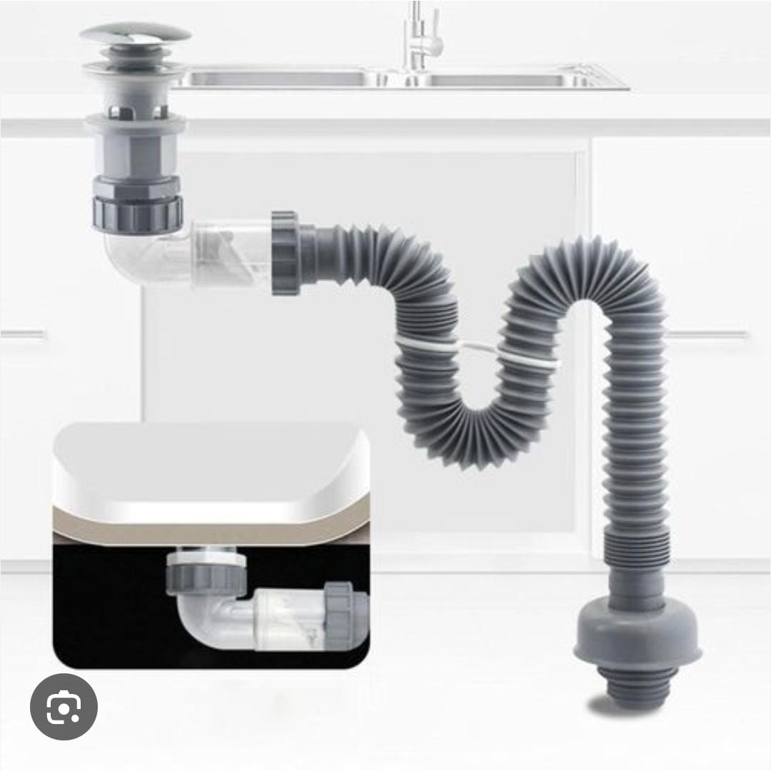 Space saving sink drain magic bend