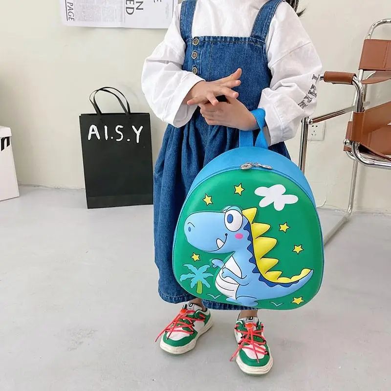 Kids Character Backpack Rucksack School Bag Personalised Dinosaurs Pattern Zipper Children Book Bag Dinosaurs Cartton New
