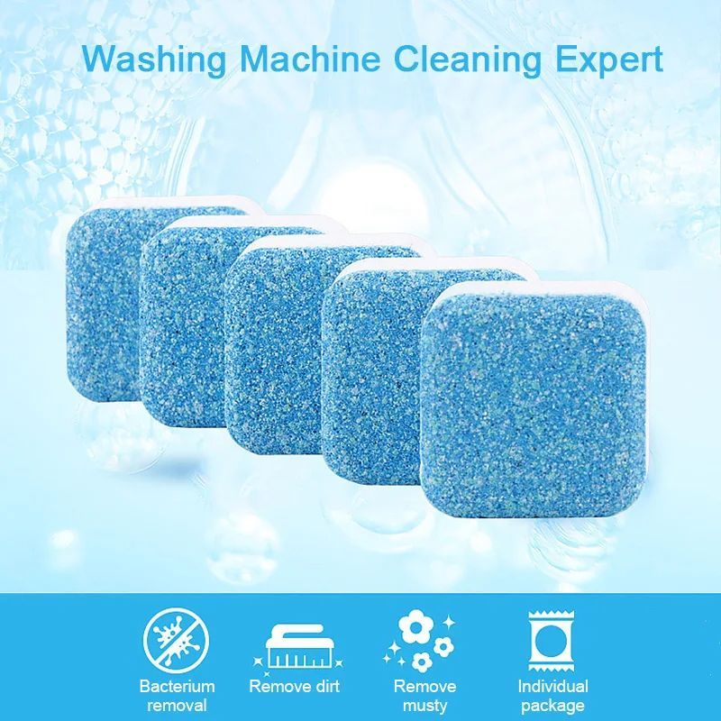 12 PCS Washing Machine Cleaner Effervescent Tablets Deep Cleaning Remove Odor Decontamination Tablet Household Supplies