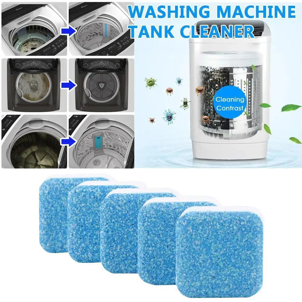 12 PCS Washing Machine Cleaner Effervescent Tablets Deep Cleaning Remove Odor Decontamination Tablet Household Supplies