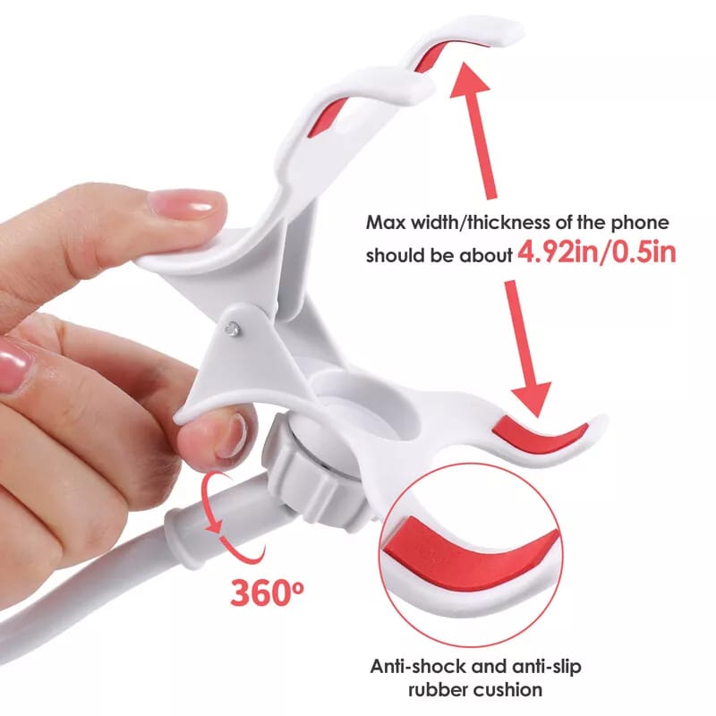 Universal Flexible Holder Arm Lazy Mobile Phone Gooseneck Stand Holder Stents Flexible Bed Desk Table Clip Bracket For Phone