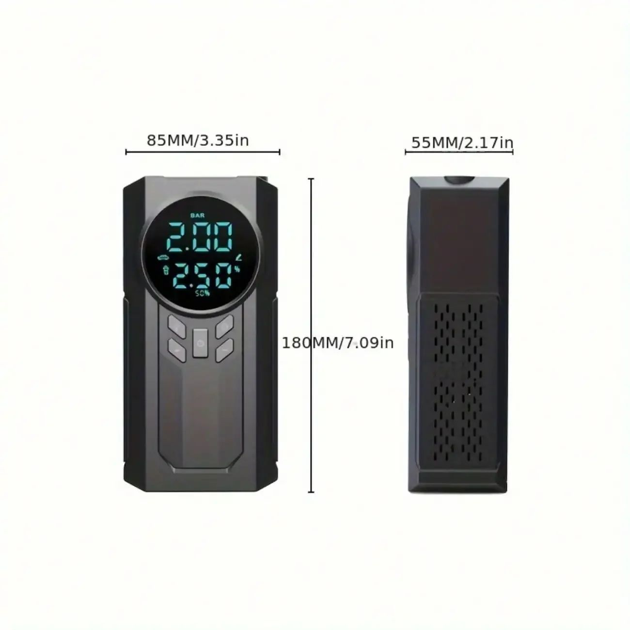 Mobile Power Supply,With LED Display F.lashlight, 3 IN1  Tire Air Pump Power Bank Inflator,Portable