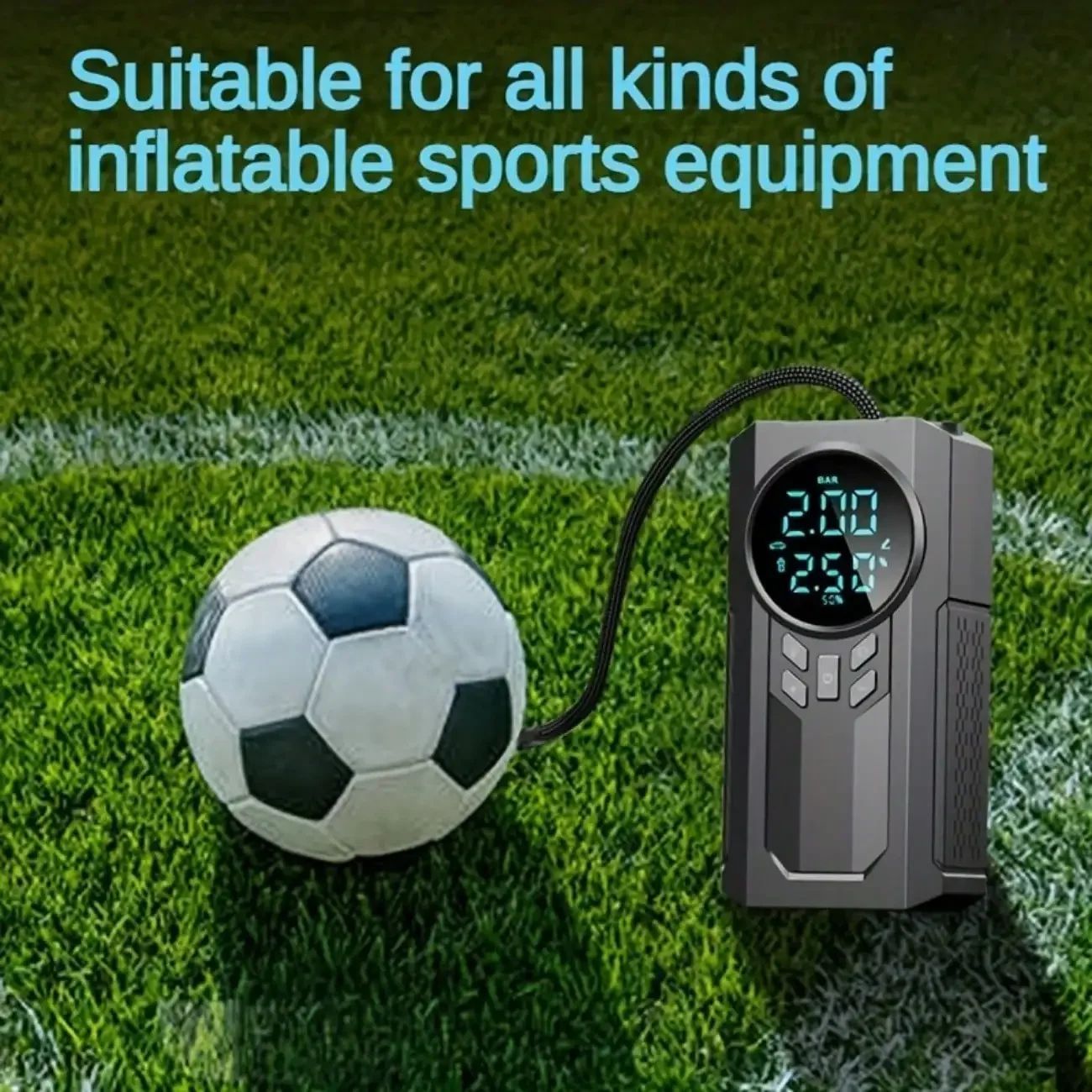Mobile Power Supply,With LED Display F.lashlight, 3 IN1  Tire Air Pump Power Bank Inflator,Portable