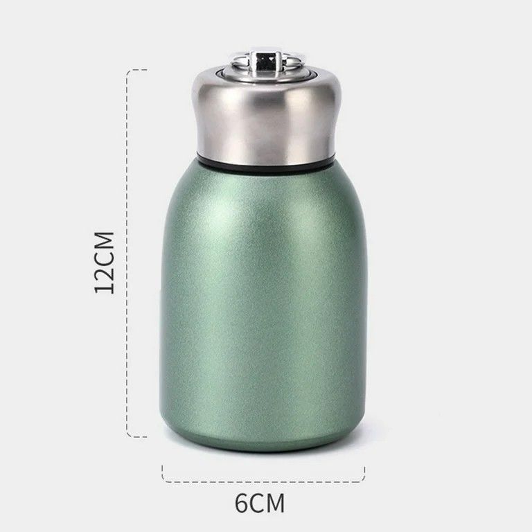 Cute 320ml Small Kids insulated leak proof thermal milk pot, Big Belly Cup Simple Mini Cup for milk,Tea, yogurt Stainless Steel Drinkware kids mug