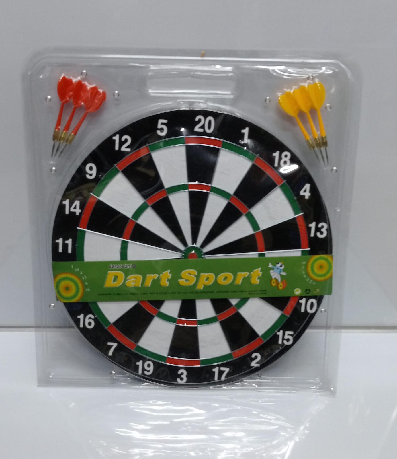 Dart Board Game Set - 17 inchesDouble Sided Usable Dartboard with 6 Steel Tip Darts, Excellent Indoor & Outdoor Party Game, Christmas Birthday Gifts for Adults Teens Family Office Leisure Sport