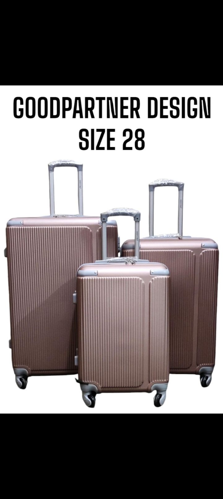 28 INCH 3 IN 1 LAXURIOUS FIBRE SUITCASE BRIEFCASE TRAVEL BAG