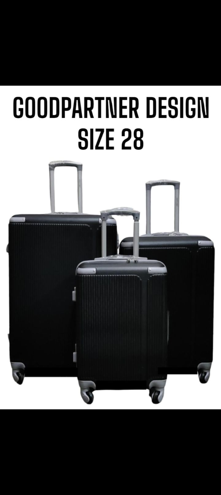 28 INCH 3 IN 1 LAXURIOUS FIBRE SUITCASE BRIEFCASE TRAVEL BAG