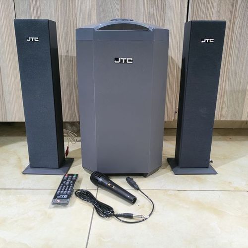 JTC J-801 2.1CH HOMETHEATRE -12,000W - Black
J801 Speaker System
User Manual
Remote Control
Mic
Power cable