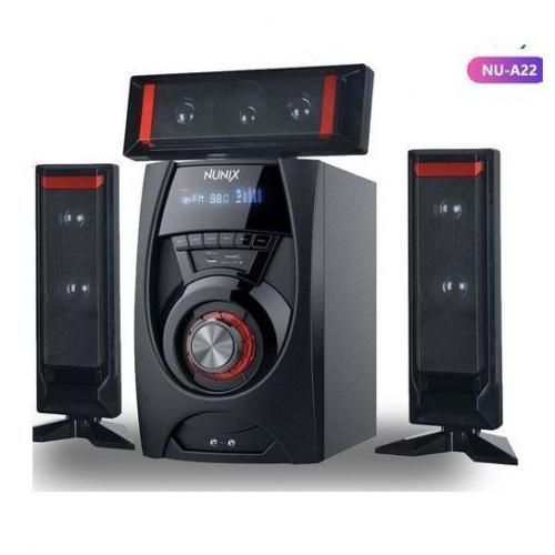 Nunix 3.1 MINI Home Theater System
Total Power Output : 1000W
Center : 167W
CH : 5.1
Sub-Woofer : 167W(Passive)
THD 10% Front L/R : 167WX2
Wireless Rear L/R : 167WX2