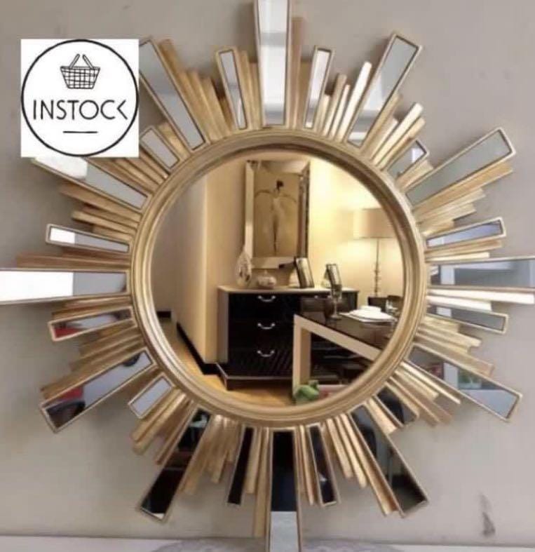 25cm Sun shape decorative home deco mirror