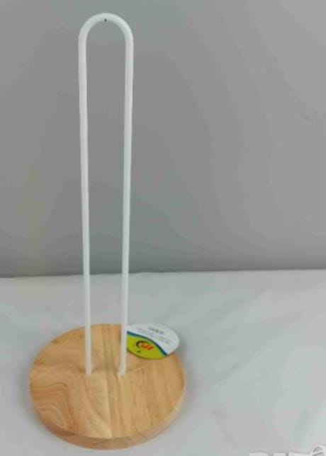 wooden base kitchen tissue roll holder