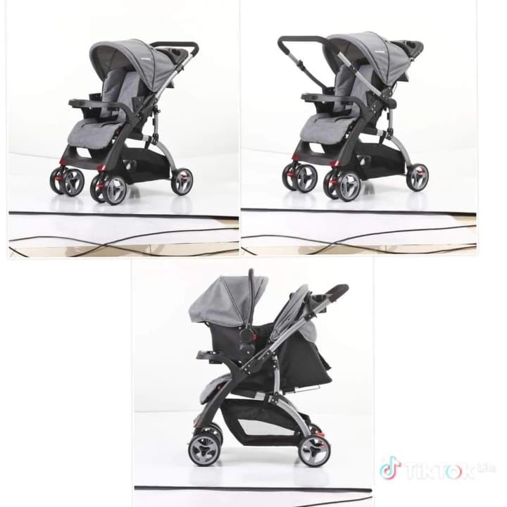 High quality Reversible portable baby stroller with Carrycot,cup holder,foot rest and Reclining position