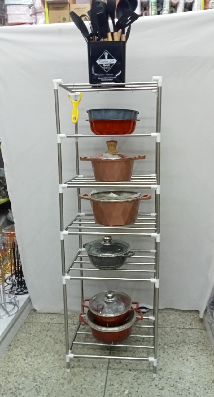 6 Layers adjustable stainless steel kitchen port holde