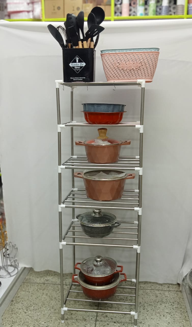 6 Layers adjustable stainless steel kitchen port holde