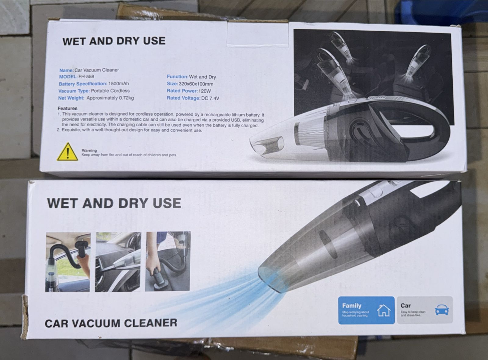 4-1 Portable ,Wet and dry use Rechargeable wireless Vacuum cleaner/car vacuum cleaner ...Ideal for carpets,Hairs,Sofa and car..cleaning power is 120wat....