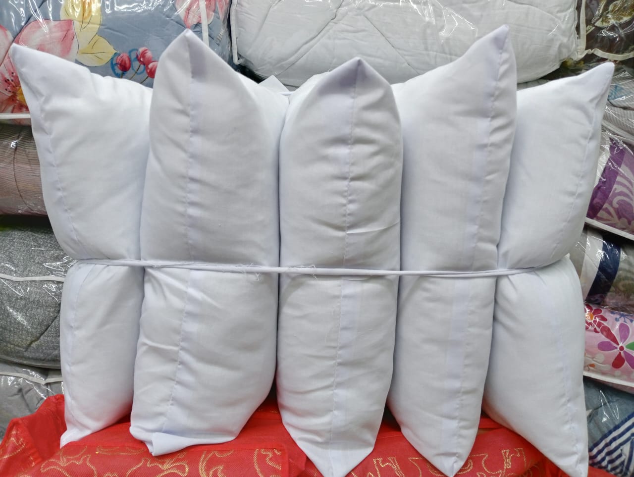 Set of 5pcs fibre filled Sofa Back rest/Throw pillows..