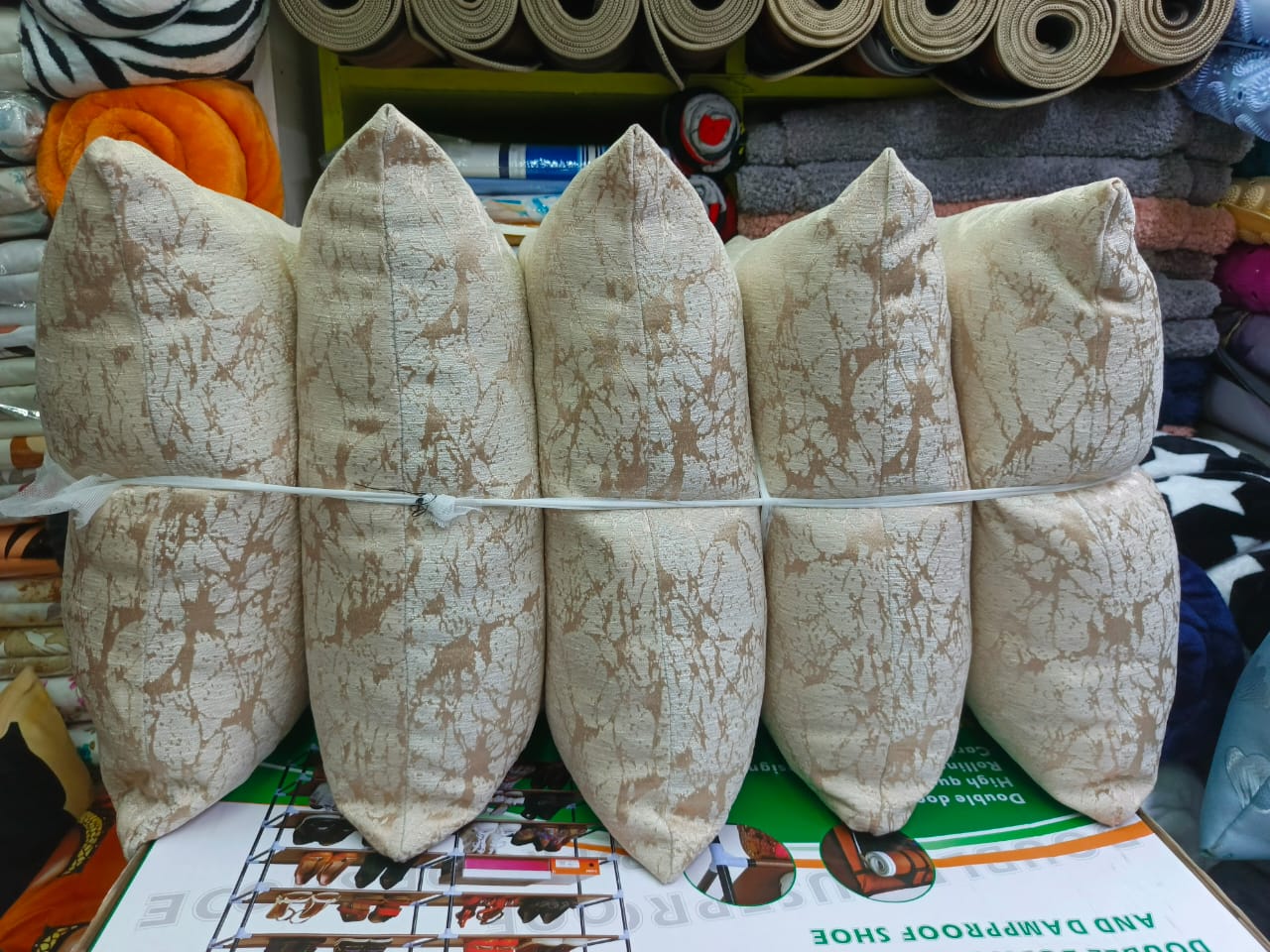 Set of 5pcs fibre filled Sofa Back rest/Throw pillows..