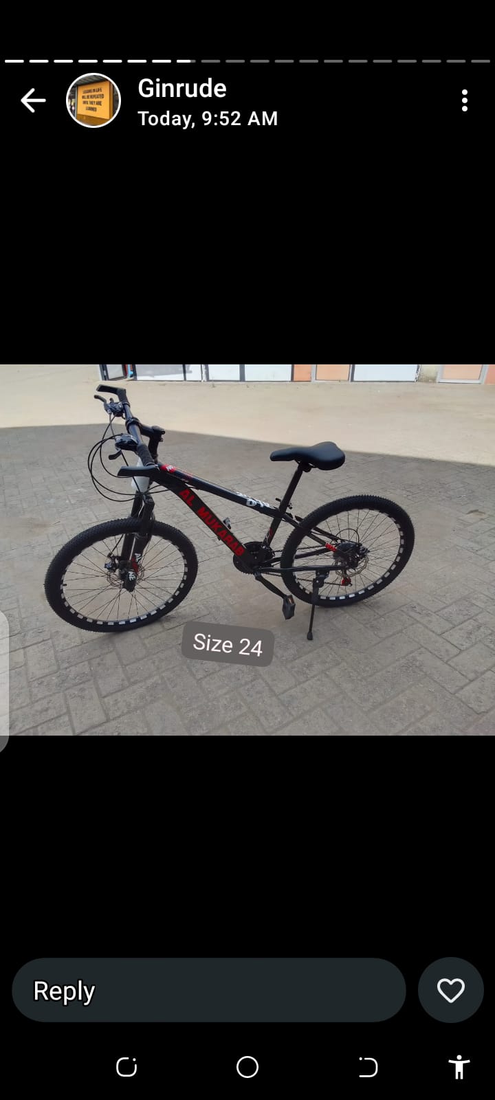 Size 24 Teenager mountain Gear Bicycle...it is Classy and of High quality