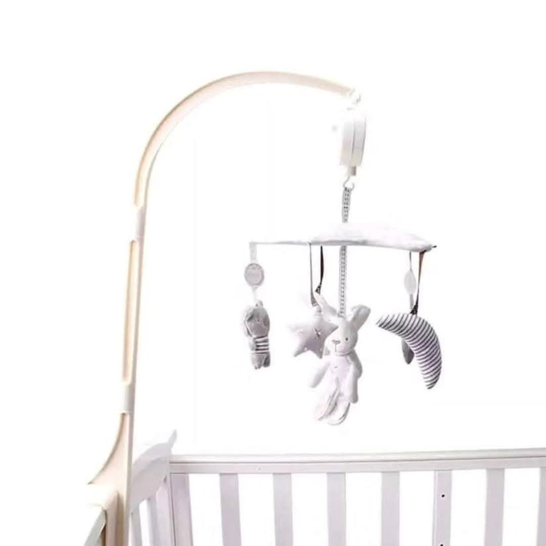 Baby cot mobile musical crib ...providing sooth music to relax and encouraging baby have a good nigt sleep..,,,Rotates round ...this mobile designed with designed with winding drive,no batteries neede