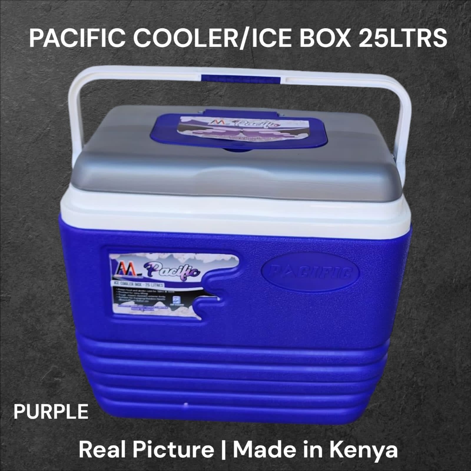 Pacific portable kitchen cooler/ice cooler box with the capacity of 25 litres...keeps food and drinks cold for more than 12hours,...suitable for sports,outdoor,camping and picnic