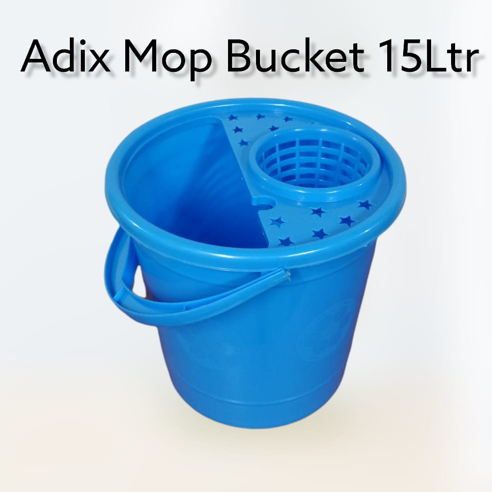 Heavy plastic Home/Office Adix cleaning mop round Bucket and capacity of 15 litres