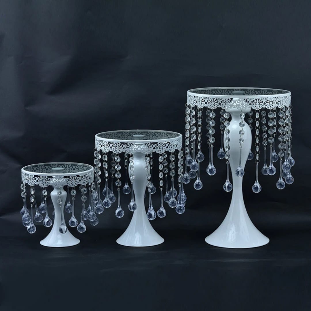 3pcs white cake stand with the size of 20cm/25cm/30cm