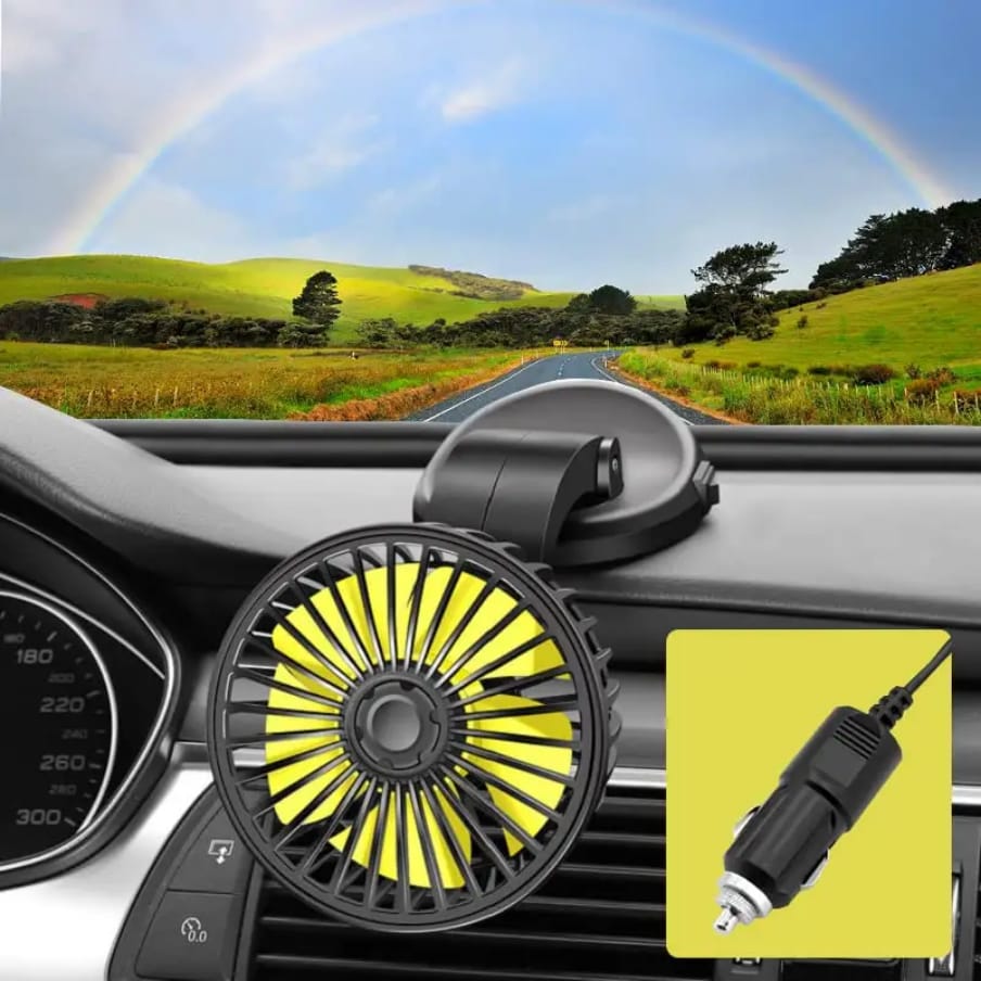 Universal mini auto cooling rotatable car fan....3 speeds and rotatable