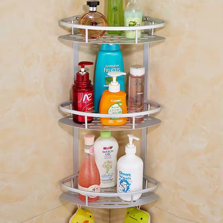 3 Layers Stainless steel corner bathroom  organizer....No drilling,space saving and anti rus